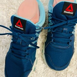 Reebok Teal and Navy Sports Shoes Size 8